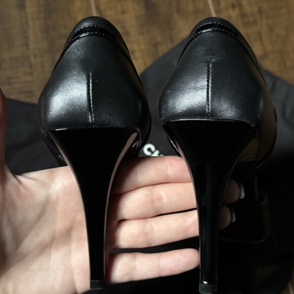 Chanel Spring D’Orsay Black Calfskin Pumps - Picture 6 of 10